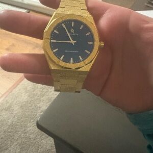 Gold and Blue Men's Watch